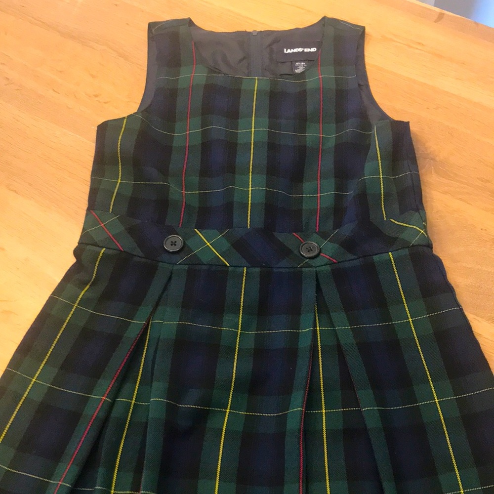 COPY - Lands End Hunter Plaid Jumper, Size 8